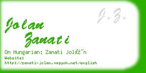 jolan zanati business card